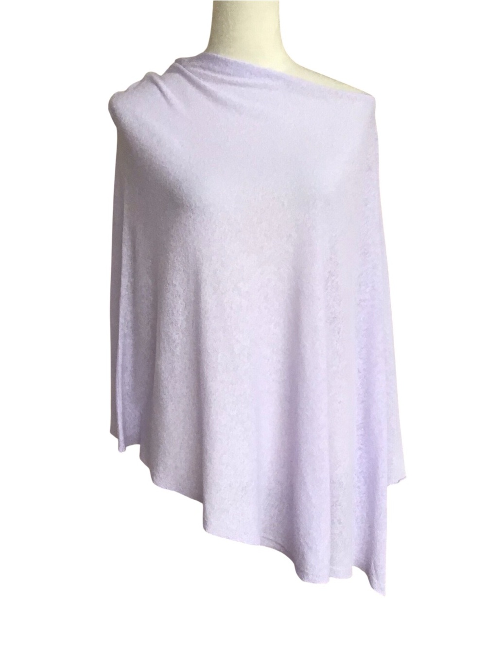 White + Warren Linen Gauze Two Way Topper Poncho in Wisteria NEW